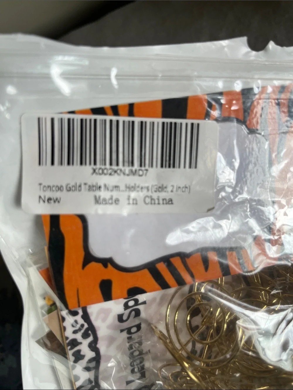 Source Unknown Gold Spiral Place Card Holders